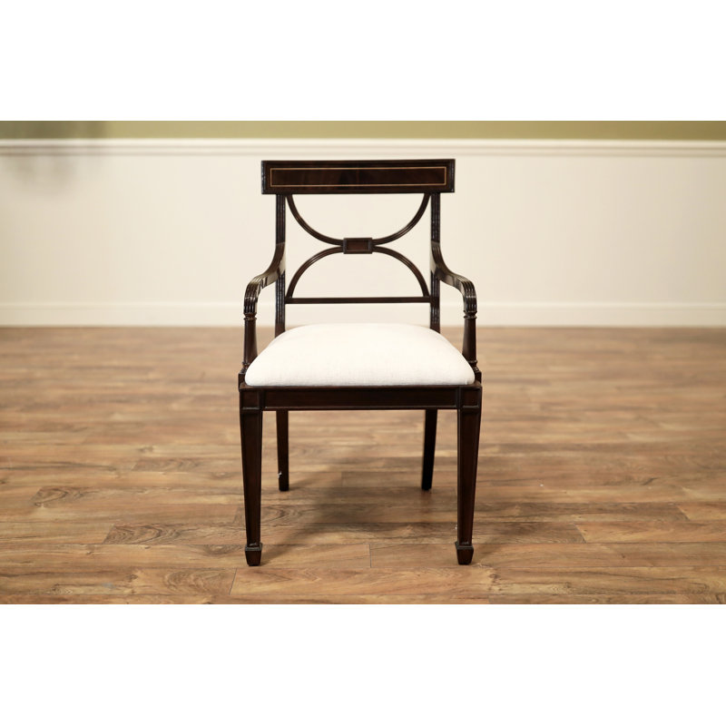 Upholstered Arm Chair, Walnut
