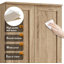 Armoire de rangement chaude en panneau de fibres à densité moyenne avec 2 portes réglables pour salle de bain-514817029-514817027