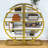 Alsobrook 4 Tiers Round Open Bookshelf with Metal Frame for Office