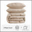 Ensemble de courtepointe brodée en coton 3 pièces pour très grand lit, taupe-134083643
