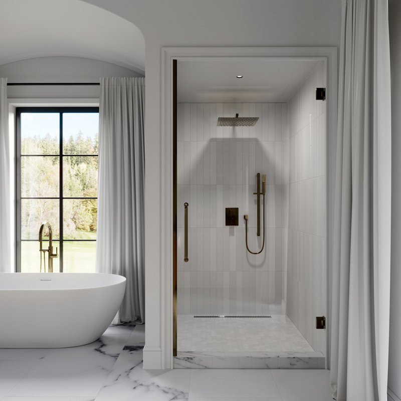 Thermostatic Complete Shower System, Champagne Bronze