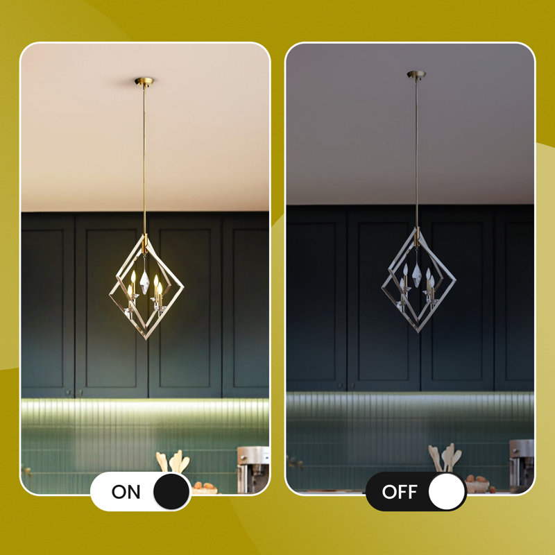 Luminaire suspendu 4 lumières Layan