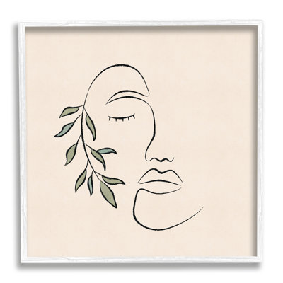 Femme avec une ligne abstraite Doodle