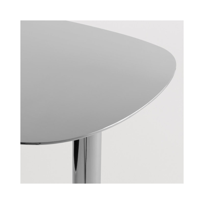 Swole Single End Table, 20" H x 20" W x 15" D, Polished Stainless