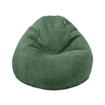 rucomfy Beanbags Large Snug Slouchbag - Adult Boucle Bean Bag Chair - Home Lounge, Living Room & Bedroom Seating for Adults - Machine Washable Fabric - 110 x 80cm