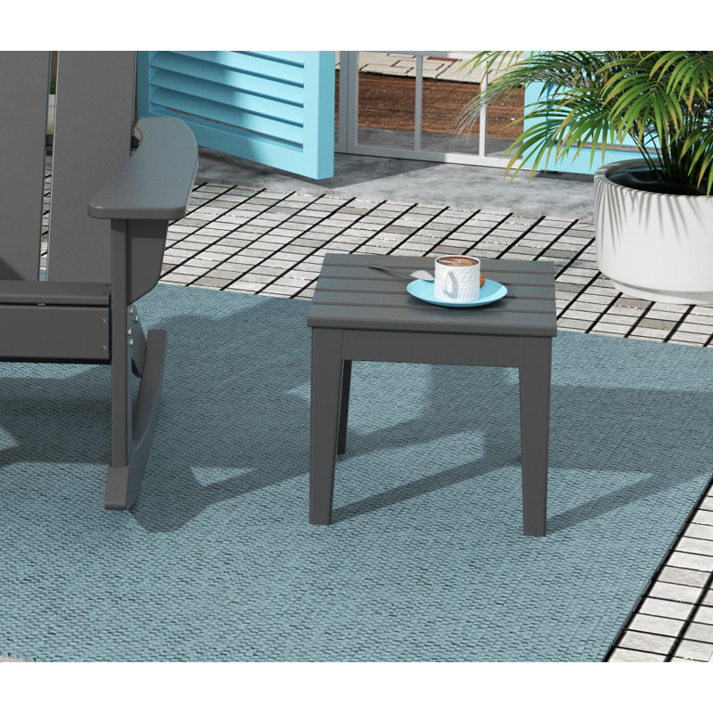Joubert Square Outdoor Side Table , 17.7'' in. W 17.7'' in. D, Gray