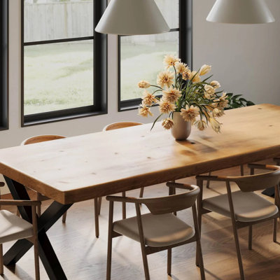 Chunky Rustic Dining Table Chunky X Legs