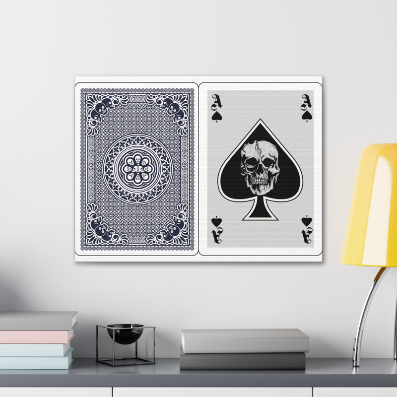 Ace of Spades With Skull, H 12 po x l 16 po