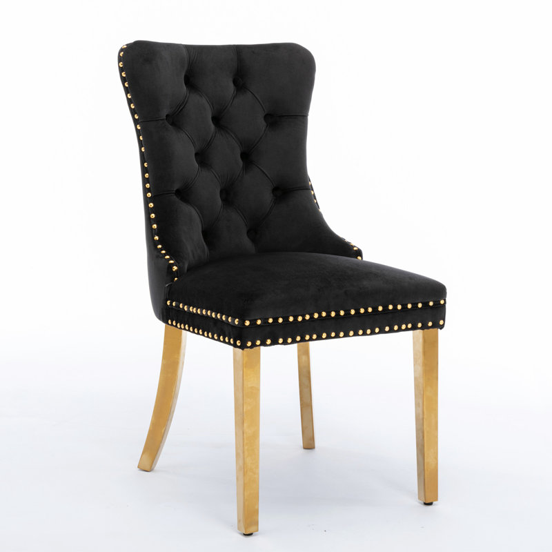 Gigee Dining Chair, Black, Gold