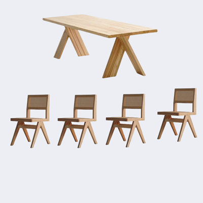 Japanese style table and chair combination