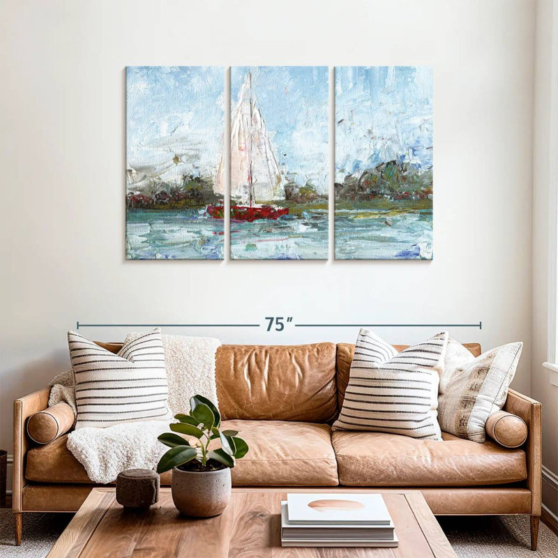 Mehar Here We Go A Sailing, 36" H x 57" W