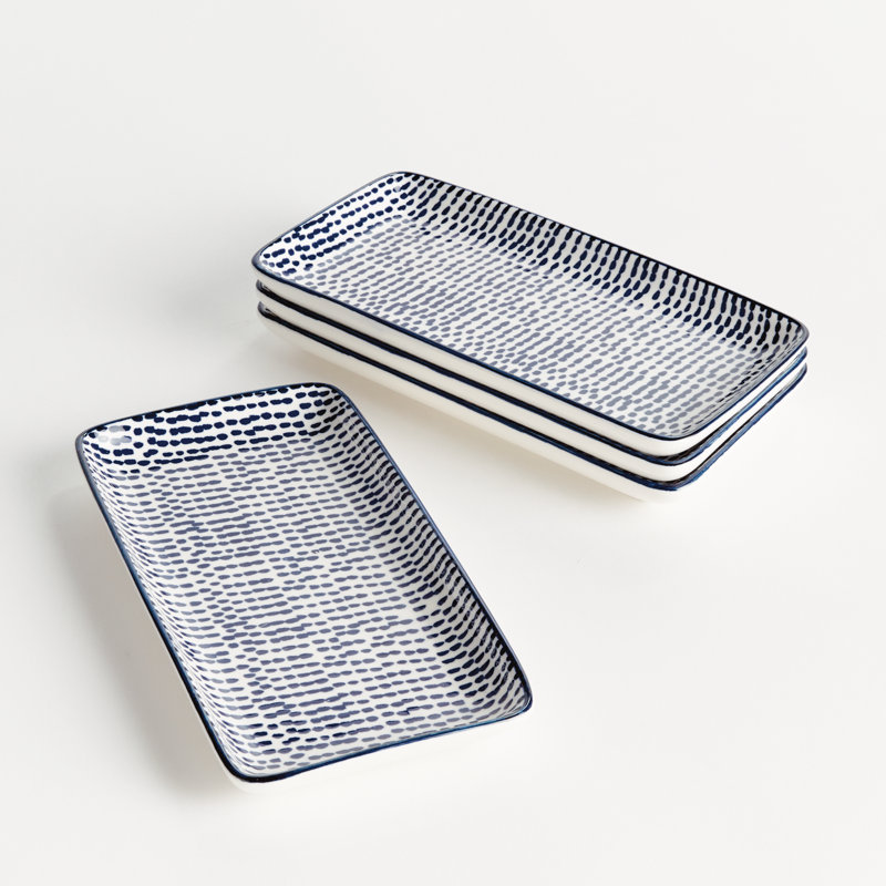 Ensemble de 4 plateaux mouchetés Halstad
