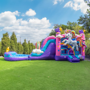 Jeu gonflable avec toboggan gonflable XJUMP Unicorn