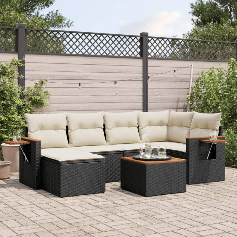 Vidaxl Garden Sofa Set Black