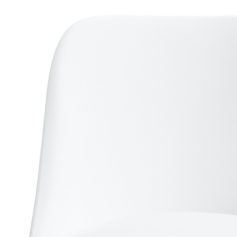 Tabouret Gallie, Tabouret de bar (siège d'une hauteur de 31 po), Bois naturel, Coutil blanc