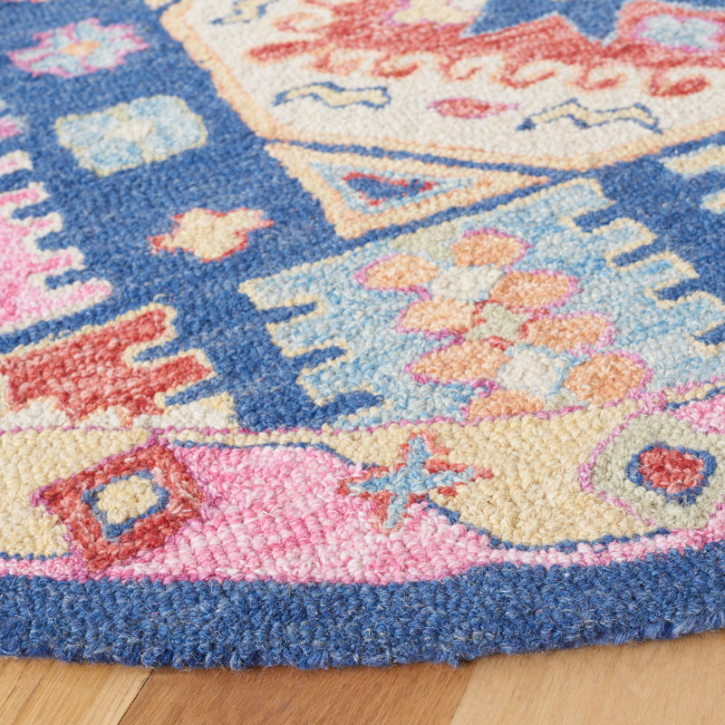Ivanhoe Hand Tufted Wool Southwestern Rug, Round 7'
