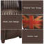 Chaise Brancaster, cuir fleur ardoise antique