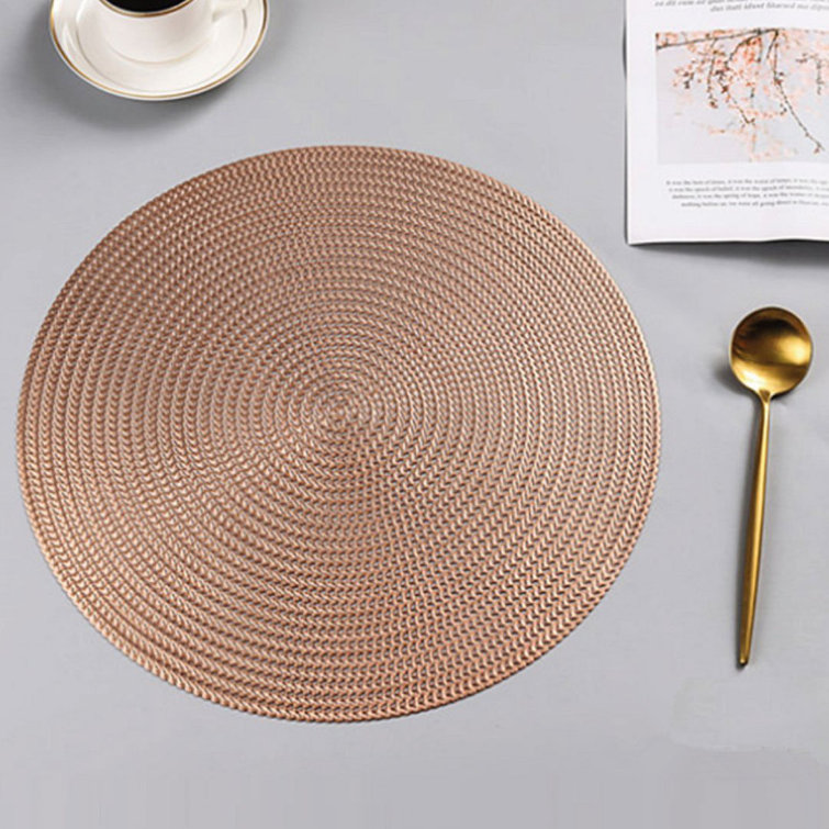 Claudiag Collection Polypropylene Plastic Round Placemat 