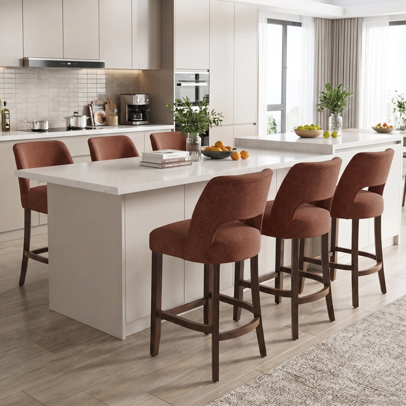 Tabouret de bar Bisto, Rouille / cadre brun