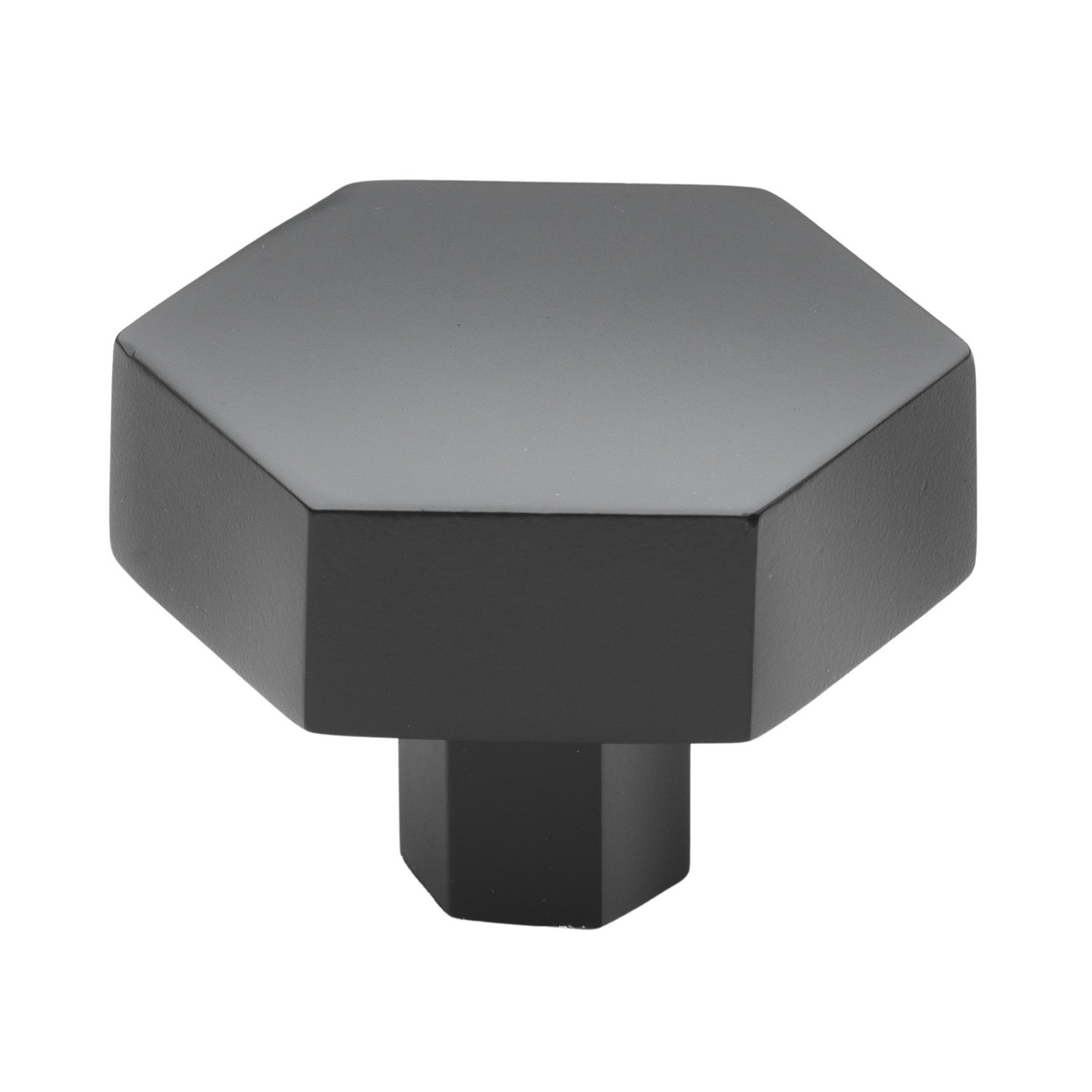 Metal Geometric Cabinet Knob, Matte Black