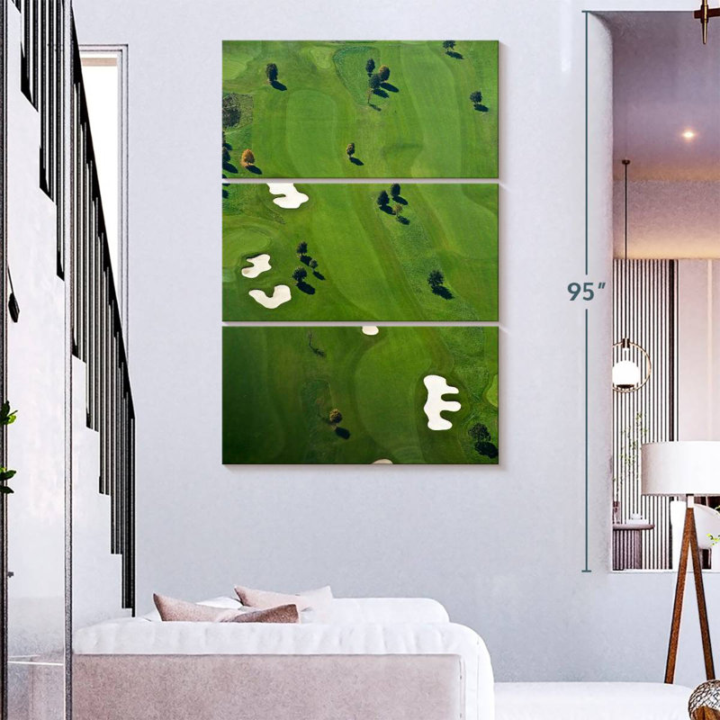 Sireci Golf Course From Above, 74" H x 48" W