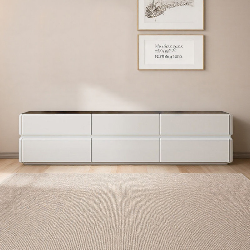Modern minimalist luxury TV cabinet, 17.71"H x 70.86"L x 15.74"W