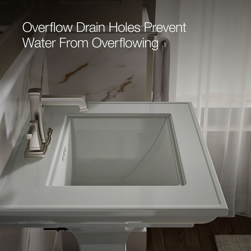 Memoirs® Stately 24" Console Bathroom Sink with Overflow, Ice Gray, 4'' Centers