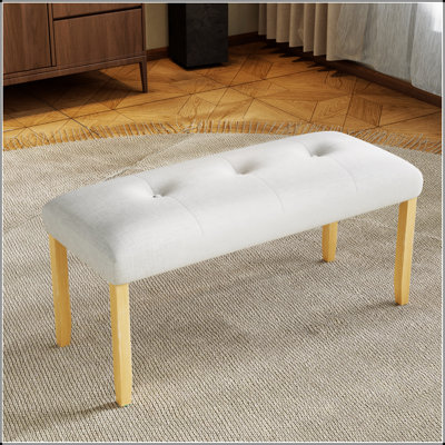 Banc rembourré capitonné, bancs de chambre à coucher modernes, bancs de salle à manger rembourrés, banc de bout de lit en tissu pour le vestibule de la salle à manger de la chambre à coucher