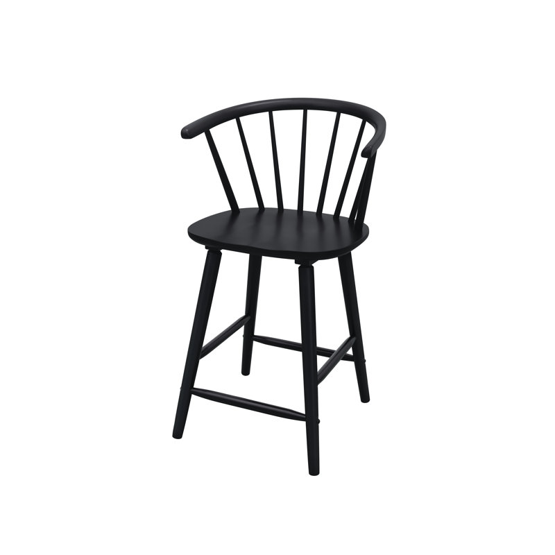 Tabouret à hauteur de comptoir Janna - noir, Noir