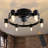 19.7 In. Classic Black Farmhouse Ceiling Fan With Light With Remote Control And 180° Swivel E26 Base, Bulb Not Included
