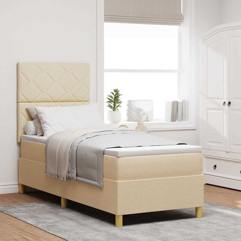 Bed, 80 x 200cm, Cream