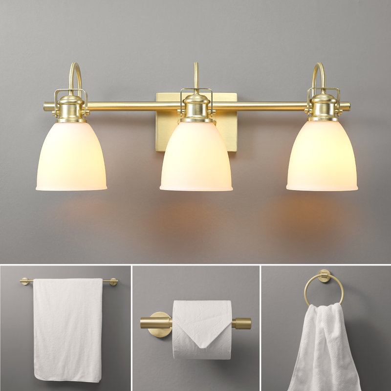 4-Piece Matte Brass Bath Set