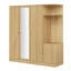 Armoire 4 portes avec rangement ouvert et miroir-1578899873