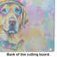 Yellow Labrador Hippie Dawg Glass Cutting Board Large