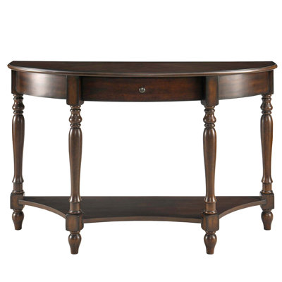LUMERA Collection Console Table for Entryway Living Room, Cherry Solid Wood Entryway Table with Storage Drawer, Traditional Victorian Antique Sofa Table Hallway Table
