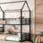 Kids Twin Metal House Bunk Bed with Storage Stairs and Slide-1421931176-1416927063