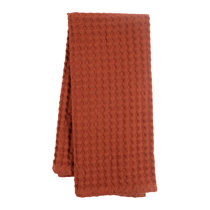 4 Cuisinart Kitchen Towels Reddish Orange Cotton