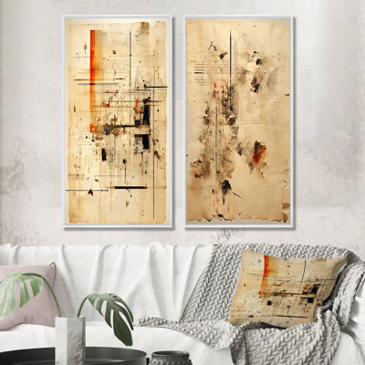 Hinduism Puranas Papyrus Parchment - Hinduism Canvas Art Print Set Of 2