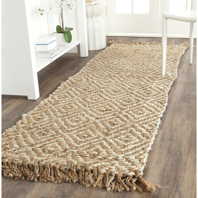 Jakwan Natural Fiber Hand Woven Jute Geometric Rug