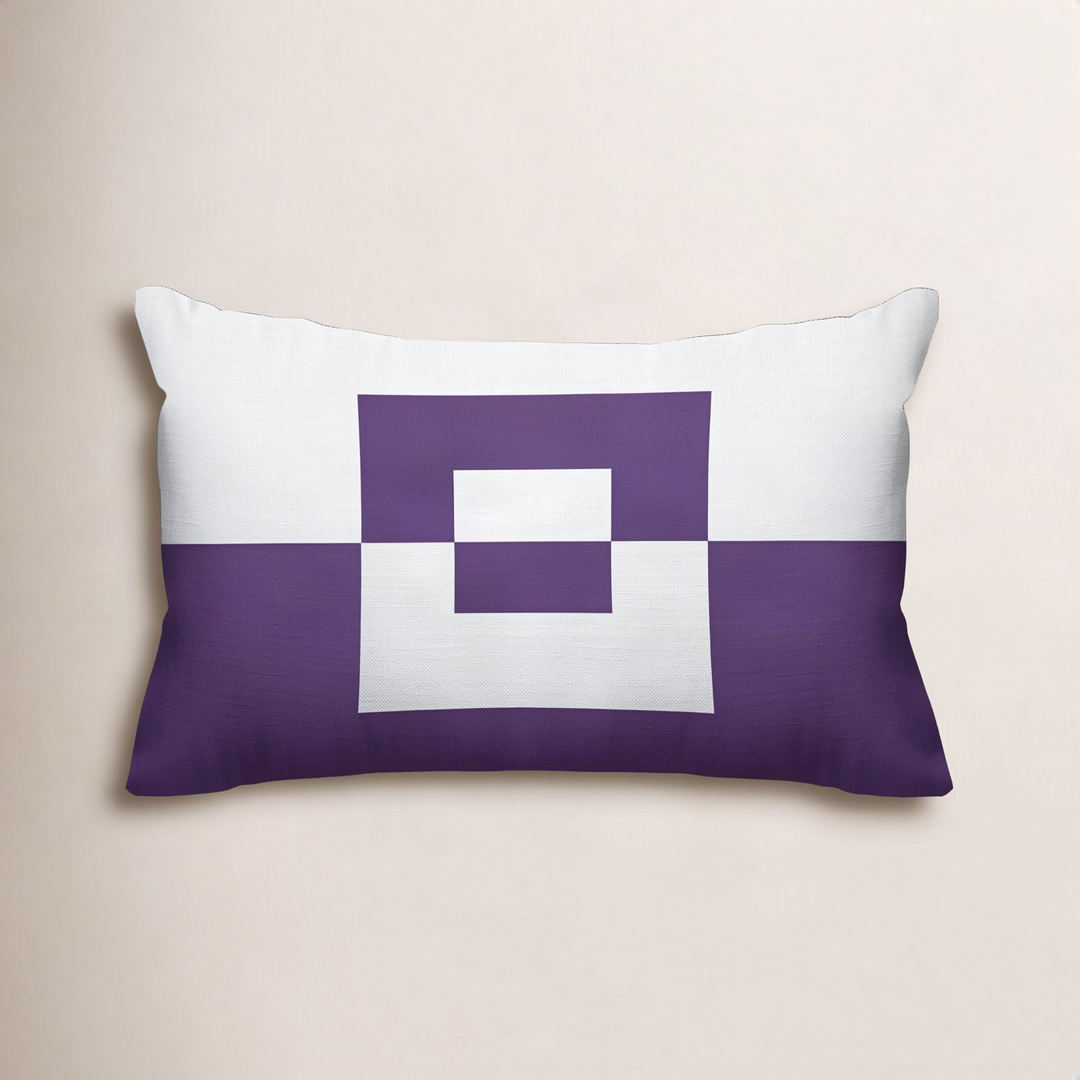 Luella Geometric Indoor/Outdoor Lumbar Throw Pillow, Purple