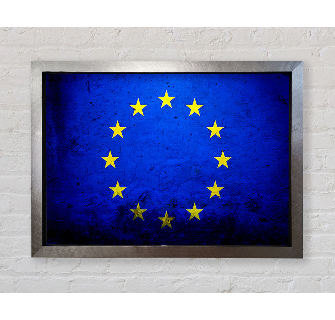 Eu Flagge - Einzelner Bilderrahmen Kunstdrucke