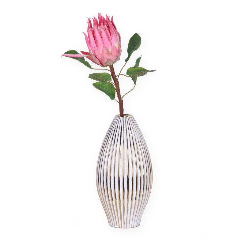 Vase blanc et doré