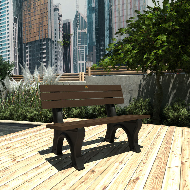 Swing Outdoor Bench, Weathered Acorn