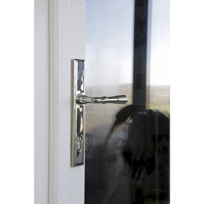 Reeded Lock Door Handle Kit