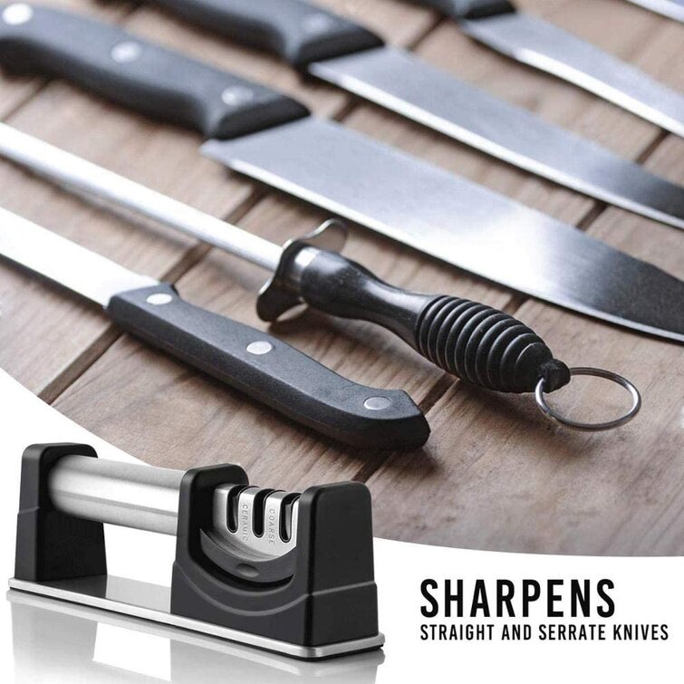 Zulay Kitchen 2 Stages Manual Knife Sharpener & Reviews