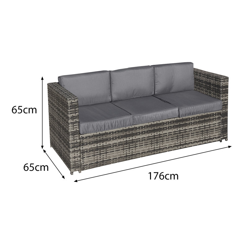 Oseasons® Syeed Rattan 8 Seat Corner Set in Dove Grey, Brown