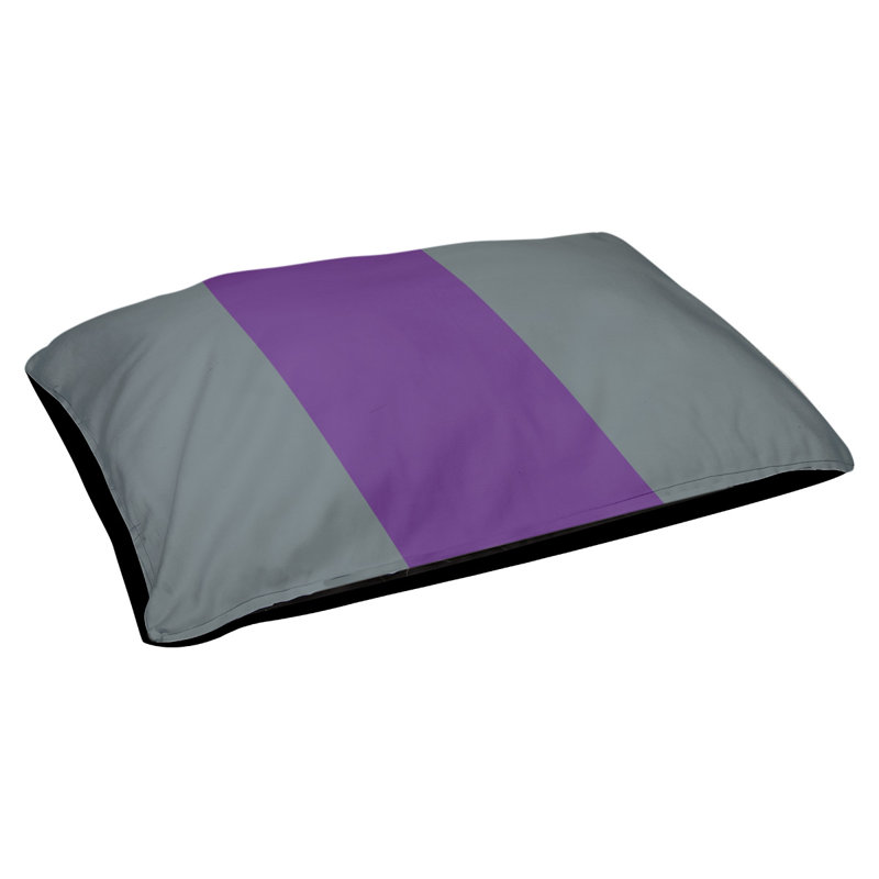 Coussin Designer, Moyen (L 18 po x l 28 po), Gris ardoise / mauve / gris ardoise