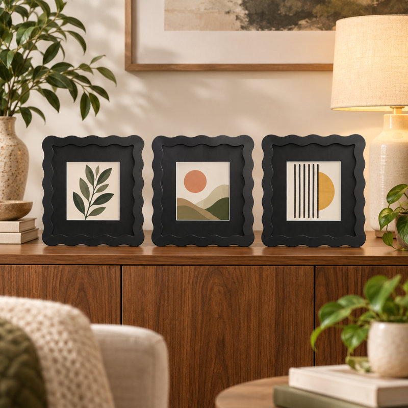 Ensemble de 3 cadres photo Boho, black