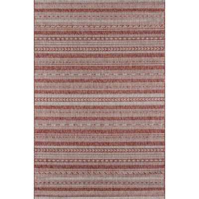 Tapis intérieur / extérieur à motif géométrique cuivre Tuscany