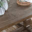 Table de salle à manger brun vieilli, 78 po, bois massif, fini à la main, sièges rustiques rustiques 78 po